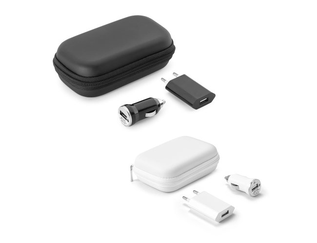 Kit de adaptadores USB. ABS. Incluso adaptador de corrente DC 110V/220V